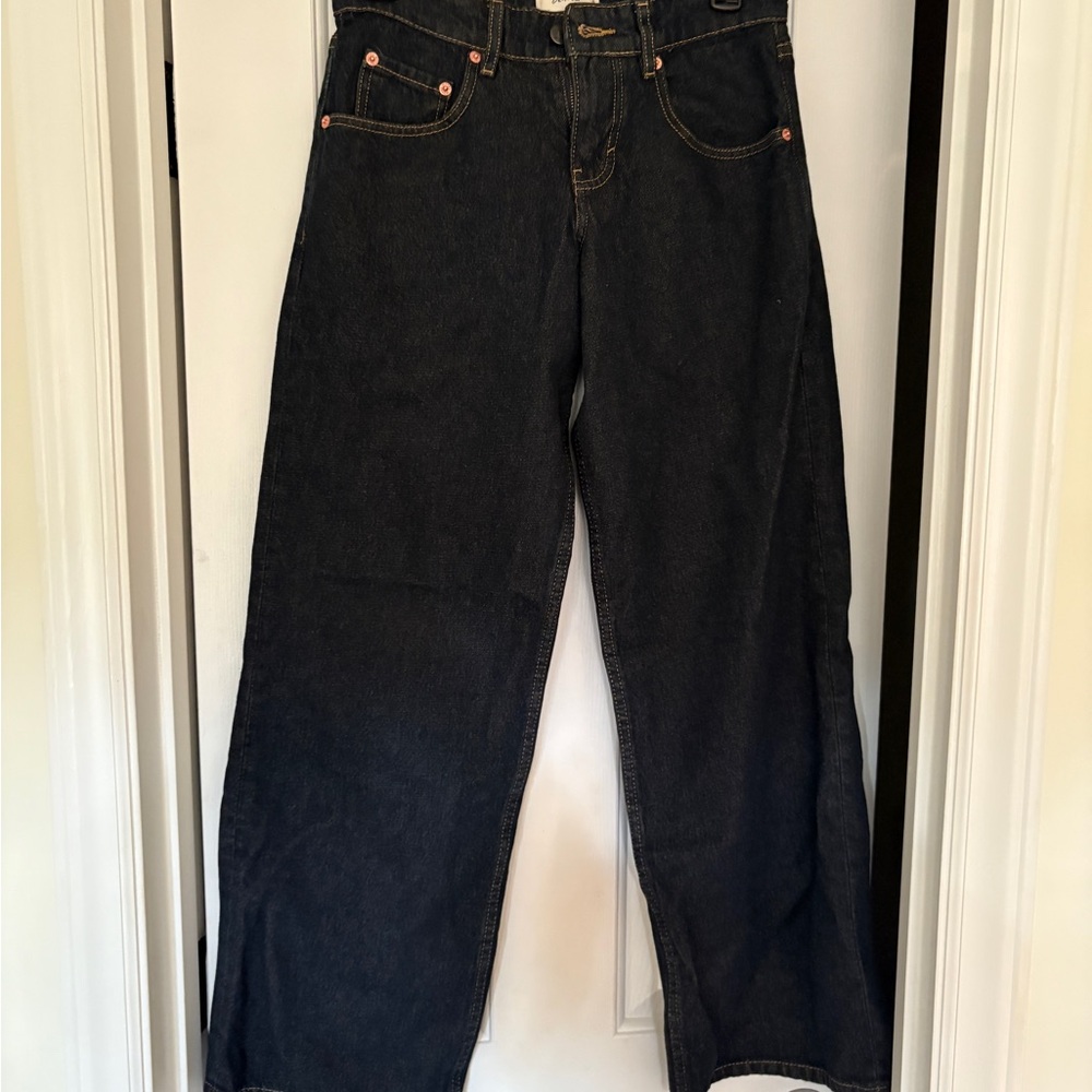 Motel Rocks Low Rise Parallel Jeans In Indigo - Picture 2 of 4